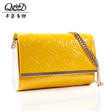 千姿多娜2014新款时尚休闲真皮女包简约手拿包单肩包晚装包