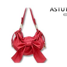 ASTUTE时尚大蝴蝶结长带单肩女包