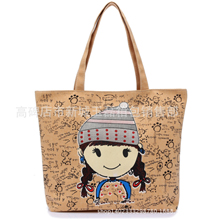 2014老人头帆布包批发时尚韩版环保购物女包大包