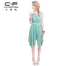 卡芙芮2014年夏季镂空无袖清新淑女韩版新款连衣裙