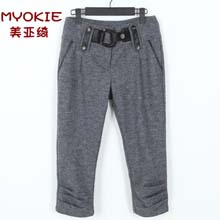 MYOKIE/美亚绮2013春装新款韩版修身铅笔裤时尚中腰七分裤女裤