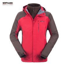 诺诗兰 14年新款三合一冲锋衣男抓绒两件套