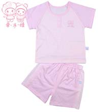 牵手娃 夏装宝宝夏季衣服装套装男女纯棉短袖上衣+短裤套装