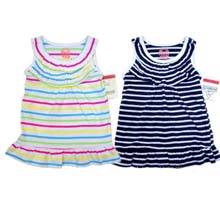 osh*kosh女童纯棉条纹连衣裙背心裙