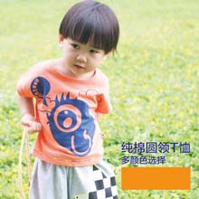 BABiBOO正品2014春夏新款男女宝宝童装儿童纯棉圆领短袖T恤