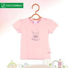 coccodrillo宝宝短袖T恤纯棉纯色圆领品牌上衣