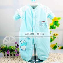 卡比一木2014秋冬新款婴幼儿男女童全棉卡通连体爬服哈衣