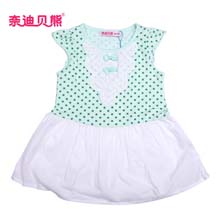 奈迪贝熊夏季新款女孩童短袖纯棉连衣裙
