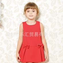 2014秋冬新款 MUUZI外贸童装 高品质欧美女童无袖背心连衣裙
