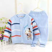 可米卡奇003毛衣 宝宝全棉针织开胸线衣 婴儿纯棉线衫