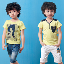 2014夏款男童绣鞋子T恤