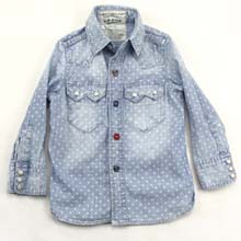 RosyBrown 2013秋季新款 时尚波点四色扣青年布衬衣衬衫