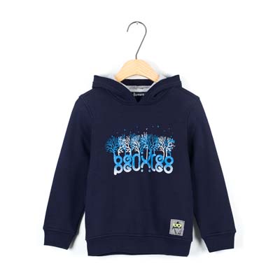 贝纳利秋冬款童装 连帽 图案 男童长袖卫衣