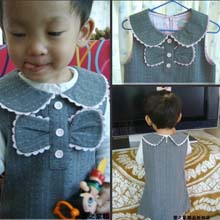 哥曼诗comusl 春秋款女童大蝴蝶结裙子 儿童春秋背心裙