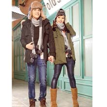 优友2012新款冬装情侣装风衣