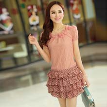 一席之地2014夏装新款大码宽松棉麻连衣裙