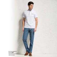 千纸鹤男装2014春装新款男士休闲宽松牛仔裤