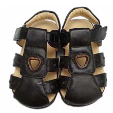 健哥幼儿真皮包头魔术贴羊皮皮鞋