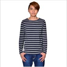 生活几何(S&K) 班尼路旗下 净色横间长袖T恤