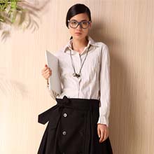 ZUKKAPRO卓卡2014秋季新款女装品牌简洁修身淑女净色衬衫