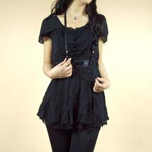 古艾思 Cuice 如果云知道 荷叶袖衬衣