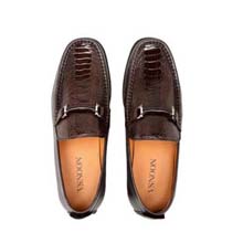 【VSNOON】顶级奢华真鸵鸟脚皮正装商务套脚鞋