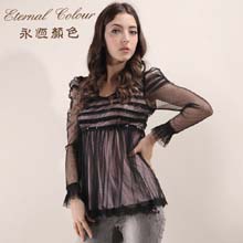 永恒颜色品牌女装2013春装新款修身小衫