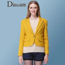 DITTO迪图 2014秋冬新品修身气质小西装短外套
