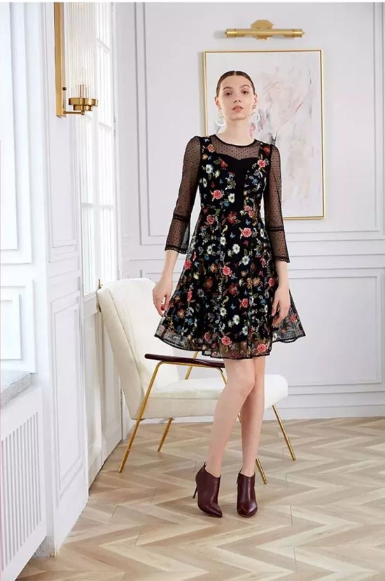 古歌女装早秋新品 优雅波特酒褐色LOOK 简直美醉了！