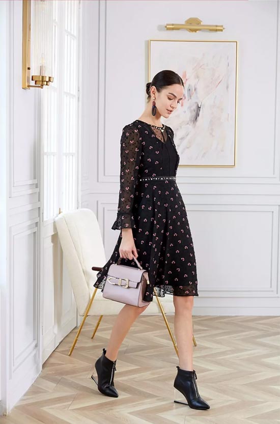 古歌女装早秋新品 优雅波特酒褐色LOOK 简直美醉了！