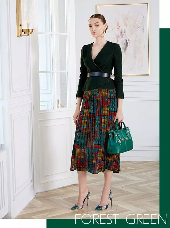 JYGUGGE古歌新品 森林绿沉入初秋优雅时光