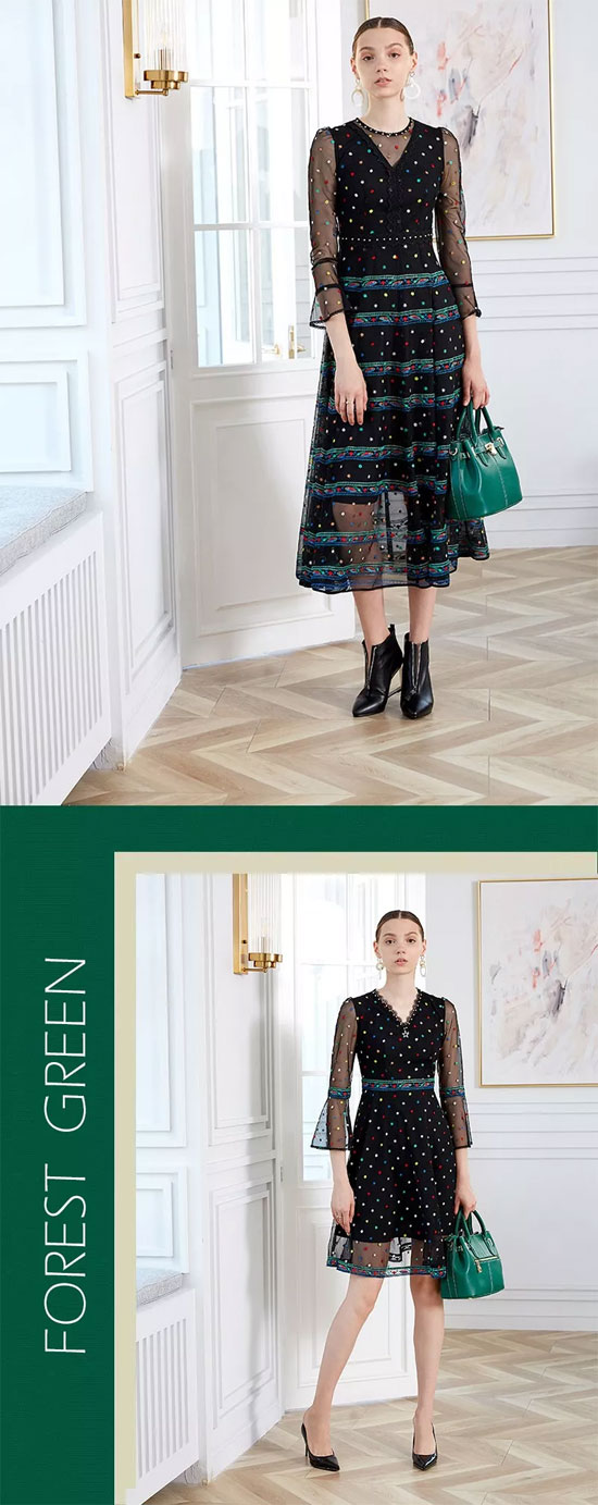 JYGUGGE古歌新品 森林绿沉入初秋优雅时光