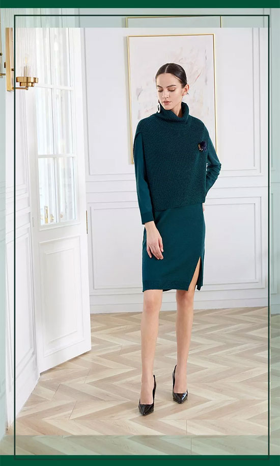 JYGUGGE古歌新品 森林绿沉入初秋优雅时光