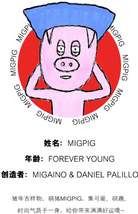 MIGAINO×DANIEL PALILLO转发这只「猪」 开启新年好运!