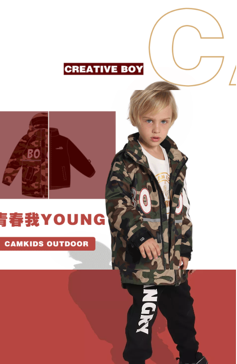 CAMKIDS童装三合一多穿冲锋衣，这样搭配最时髦！