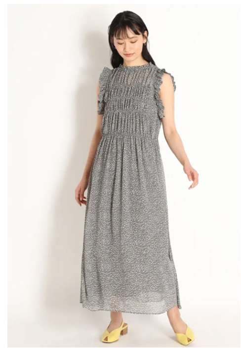 SNIDEL：夏日新品 褶皱波点连衣裙