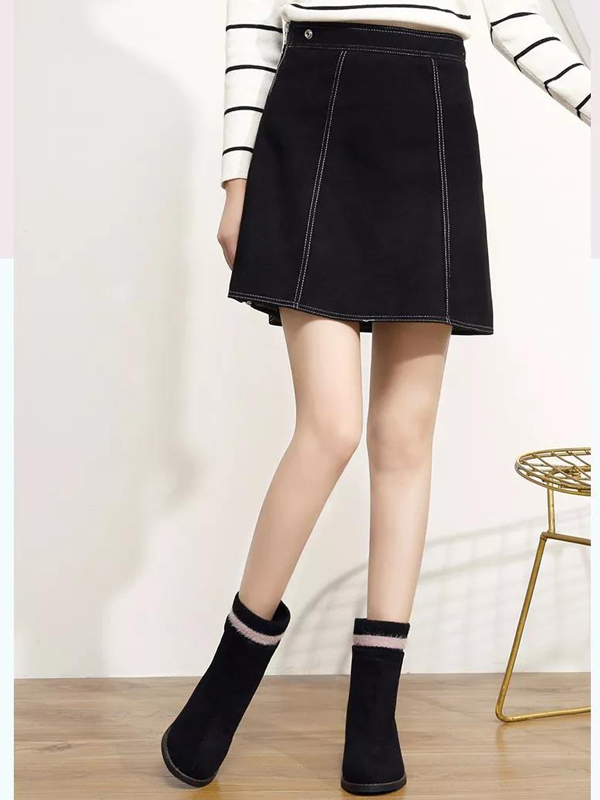 大东2019年秋冬款内增高针织鞋口短靴