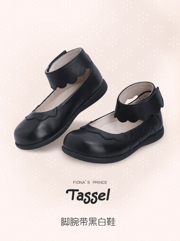 费儿的王子女童真皮小皮鞋牛皮软底公主鞋