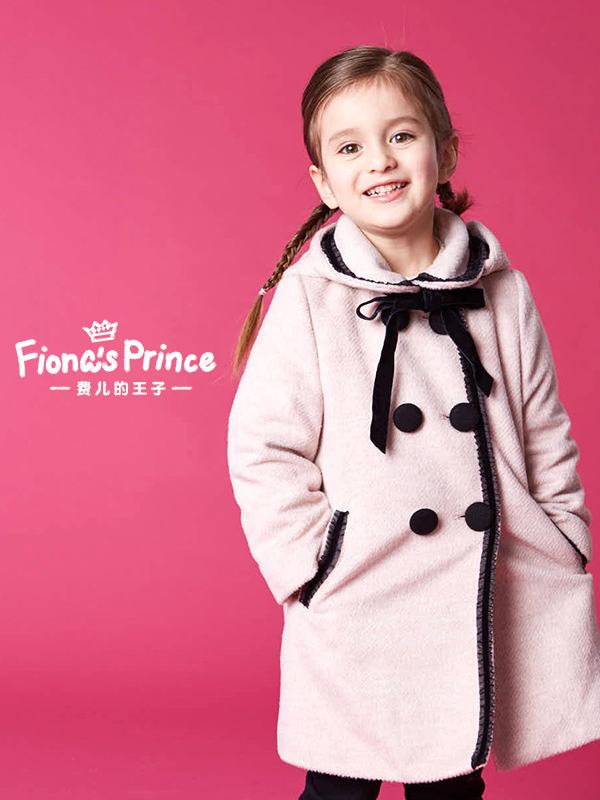 费儿的王子19秋冬新款儿童加棉女童毛呢外套