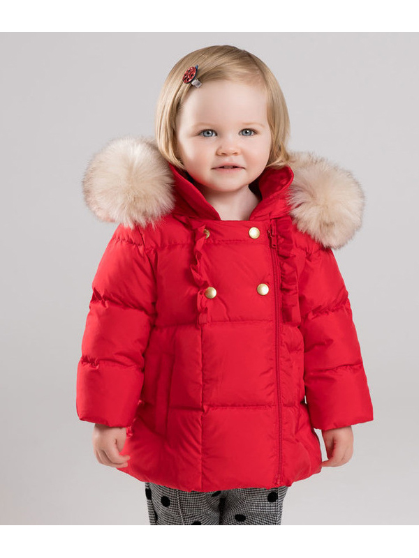 戴维贝拉2019冬季新款女童连帽保暖羽绒服