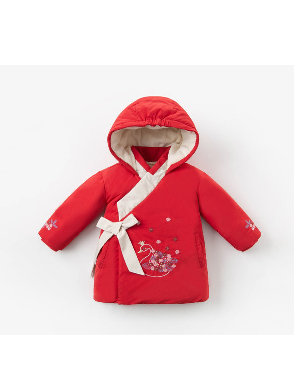 戴维贝拉2019冬季新款女童汉服中国风羽绒服