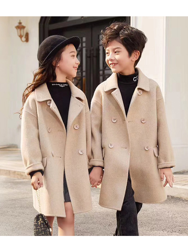 啄木鸟童装2019秋冬儿童毛呢大衣