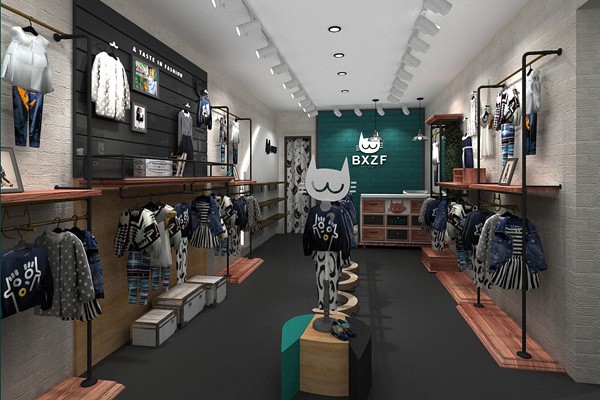 小资范童装店铺效果图