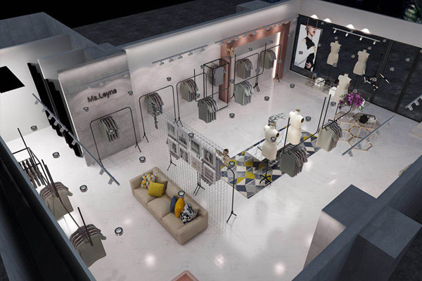 Ms.Leyna女装店铺陈列效果图