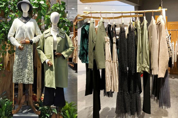 印象主题女装店铺内景陈列